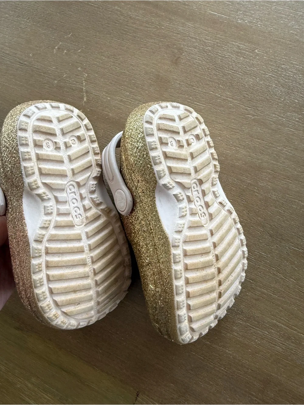 CROCS Kids Glitter Lined Clog - Gold